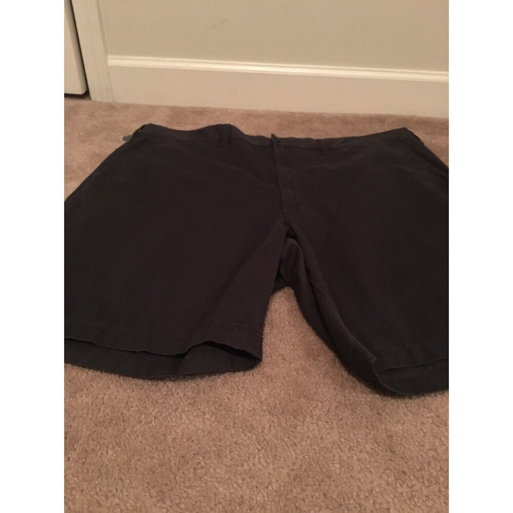 Claiborne Men's Casual Flat Front Shorts Dark Size 46 Gray